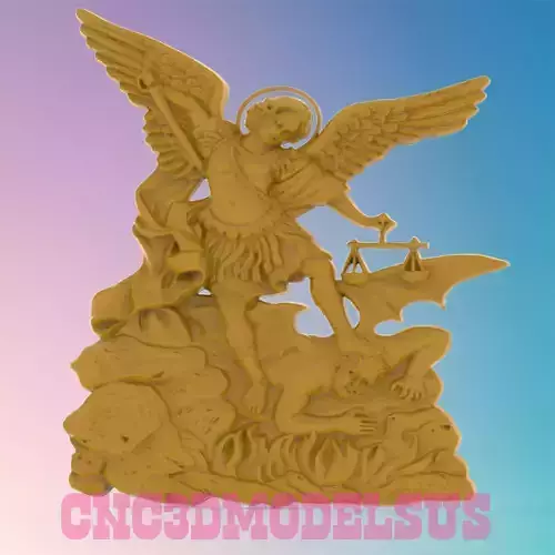 archangel Michael 3D MODEL STL FILE FOR CNC ROUTER LASER