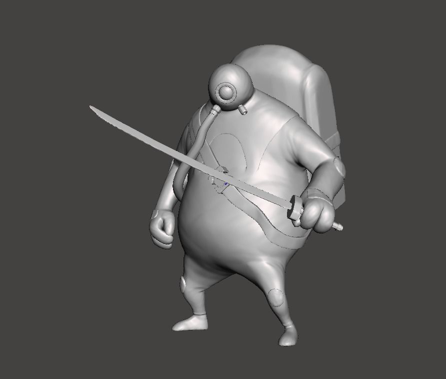 Hazmat Suit Soldier Punk Hazard 3D Model 3D print model_1