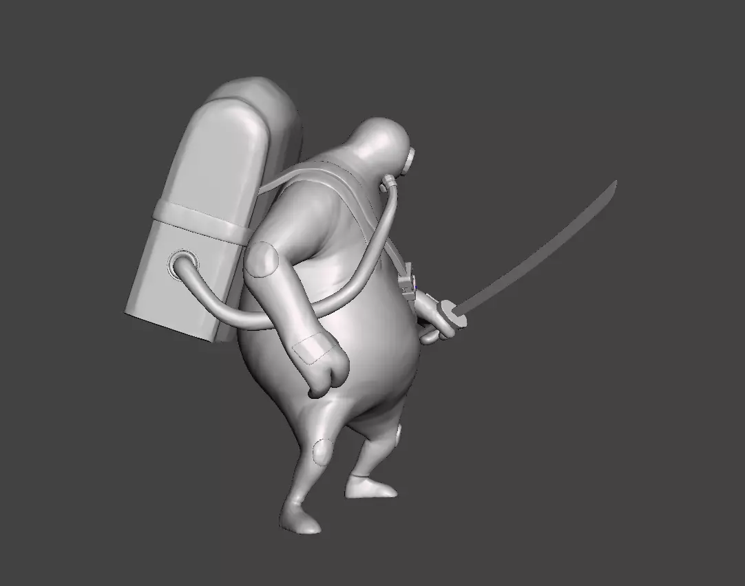 Hazmat Suit Soldier Punk Hazard 3D Model 3D print model_0