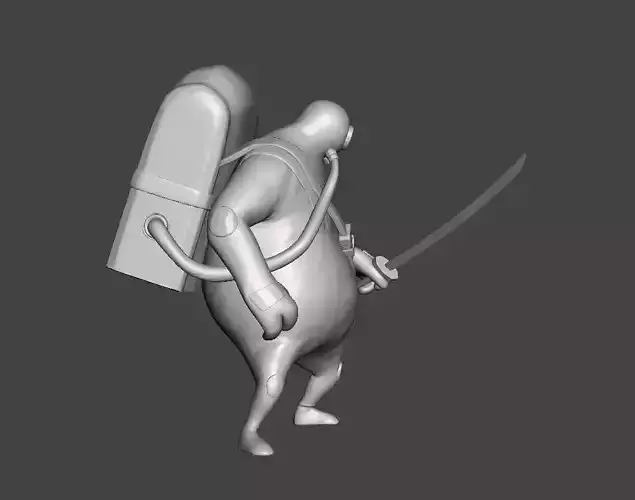 Hazmat Suit Soldier Punk Hazard 3D Model