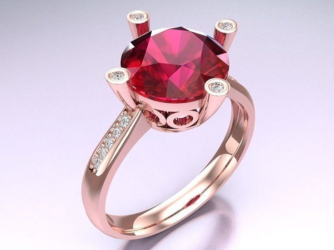 Diamond Ring - Womens Rings - N024241 3D print model