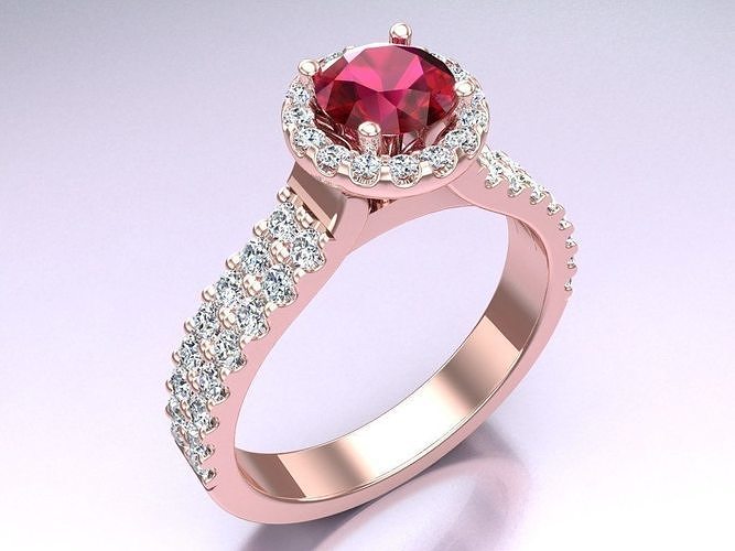 Diamond Ring - Womens Rings - N122335 3D print model