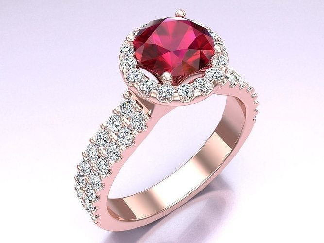 Diamond Ring - Womens Rings - N122335 V03 3D print model
