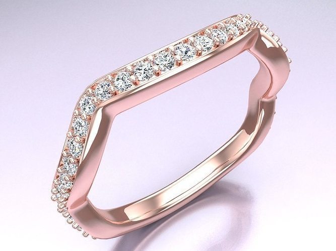 Diamond Ring - Womens Rings -  N132217 3D print model