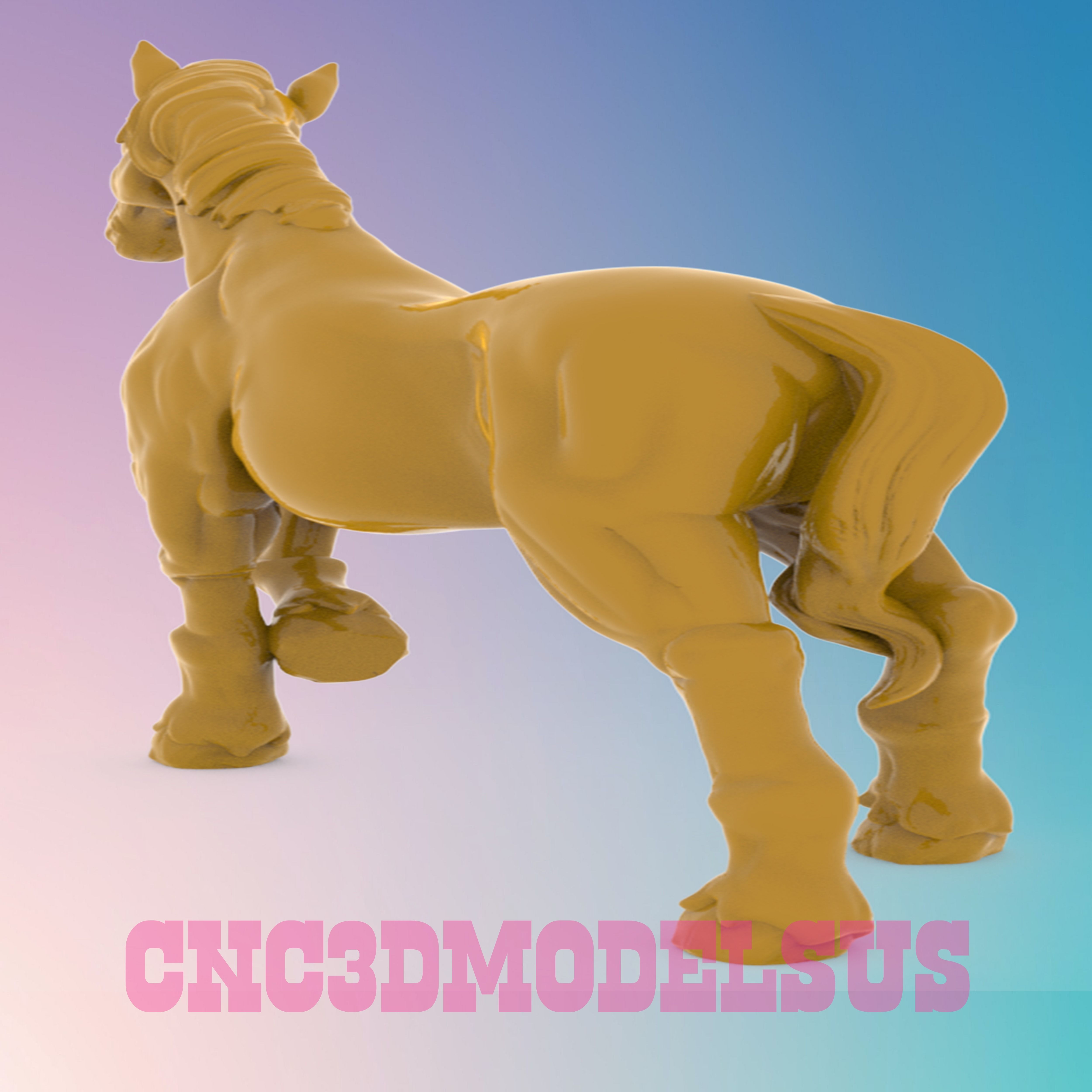 Horse 3D MODEL STL FILE FOR CNC ROUTER LASER 3D print model_3