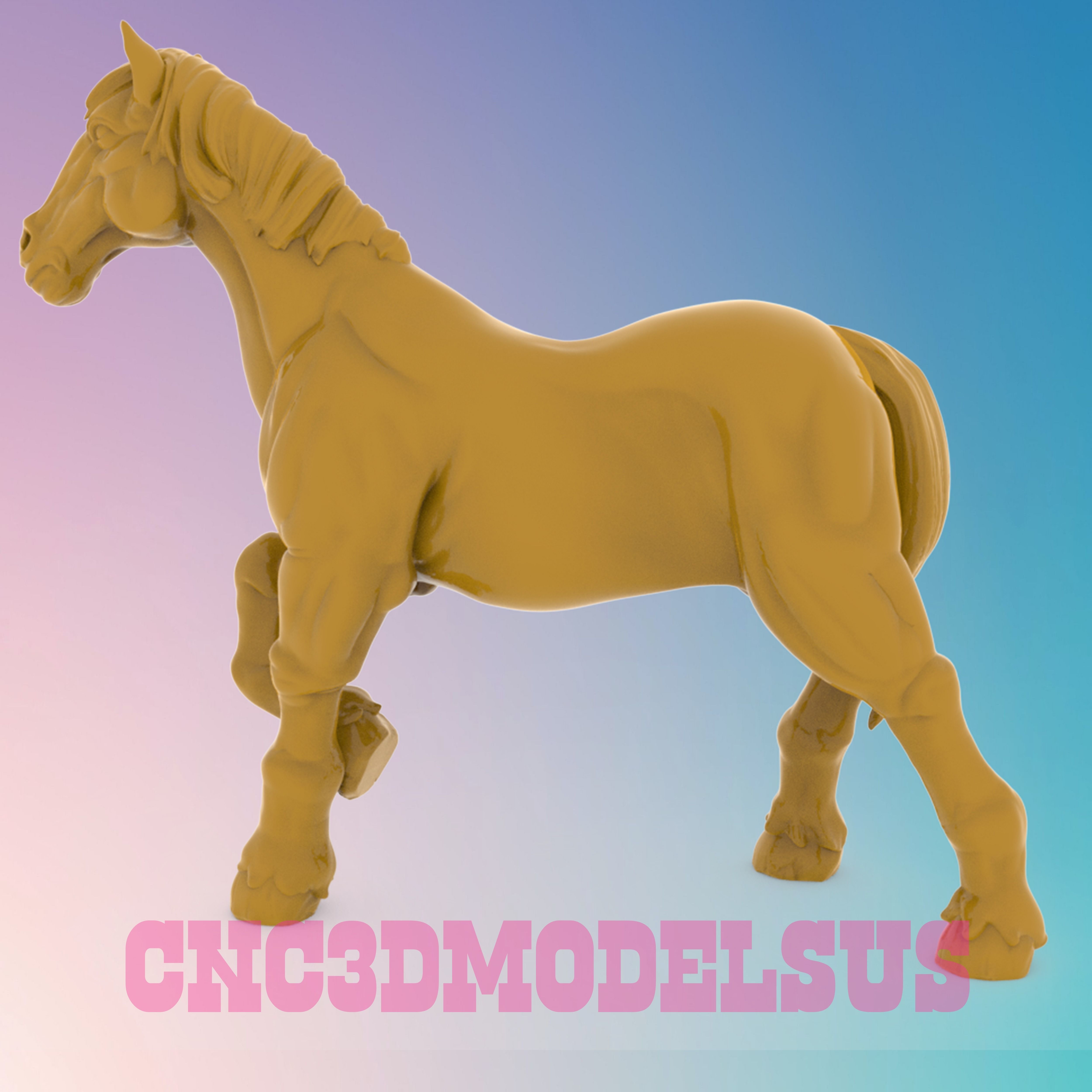Horse 3D MODEL STL FILE FOR CNC ROUTER LASER 3D print model_1