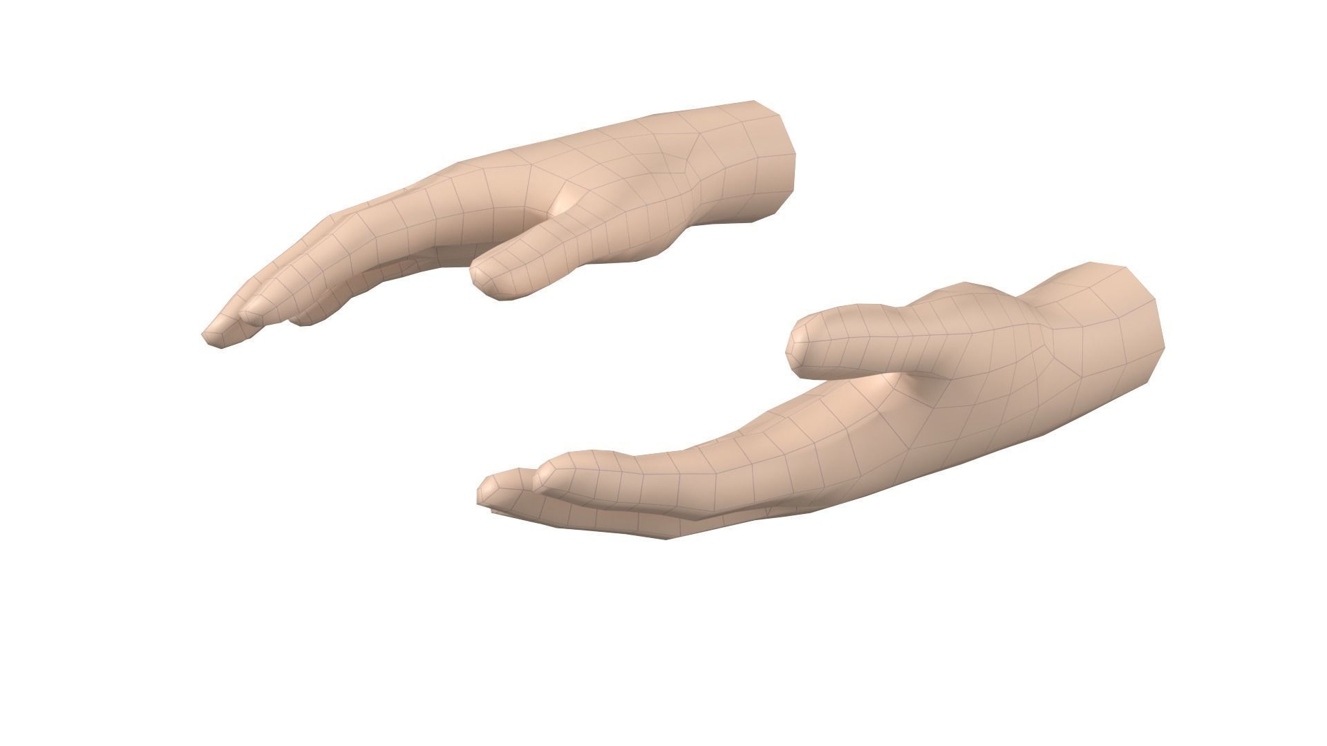 Female Hand Base Mesh 08 3D model_4