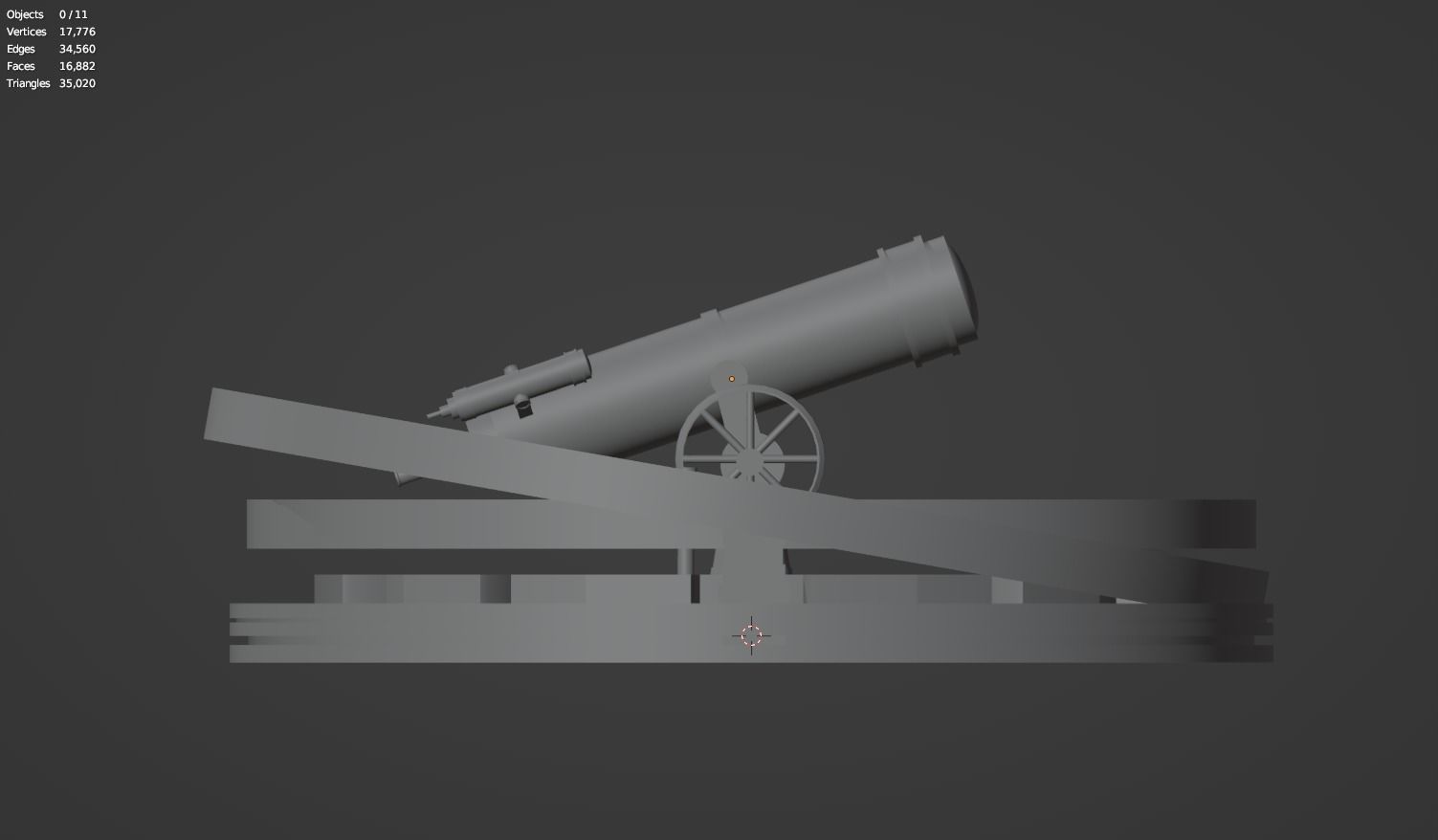 Astronomical Telescope - 2 - Untextured 3D model_5