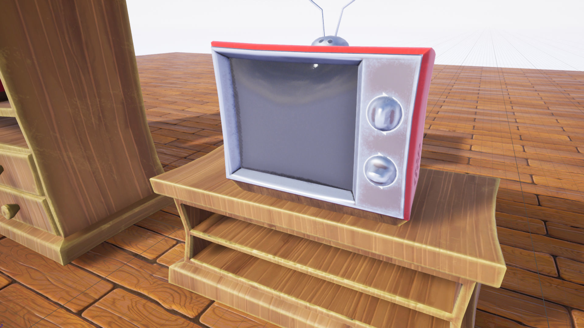 Stylized Living Room Furniture Low-poly 3D model_7