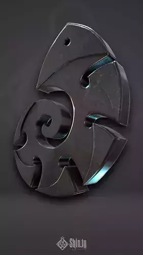 Celtic Spiral Pendant with Crests