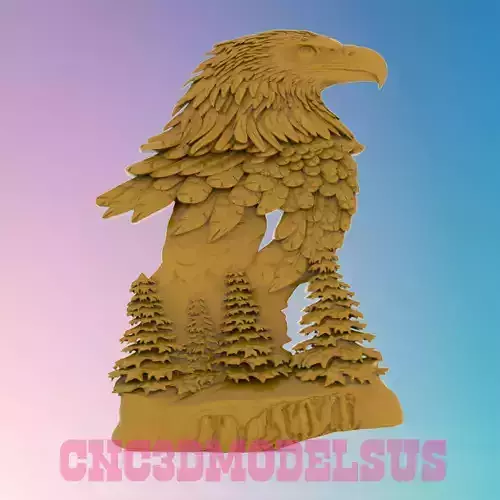 Mountain Eagle 3D MODEL STL FILE FOR CNC ROUTER LASER