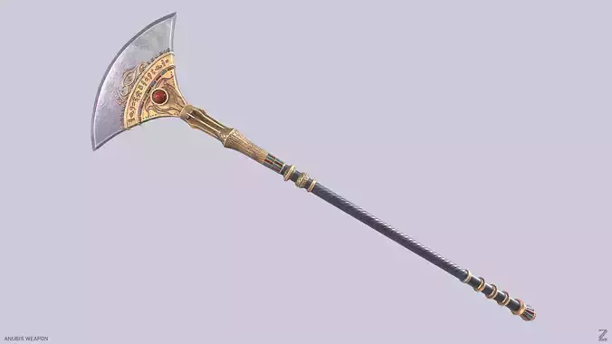 Anubis weapon Low-poly 3D model