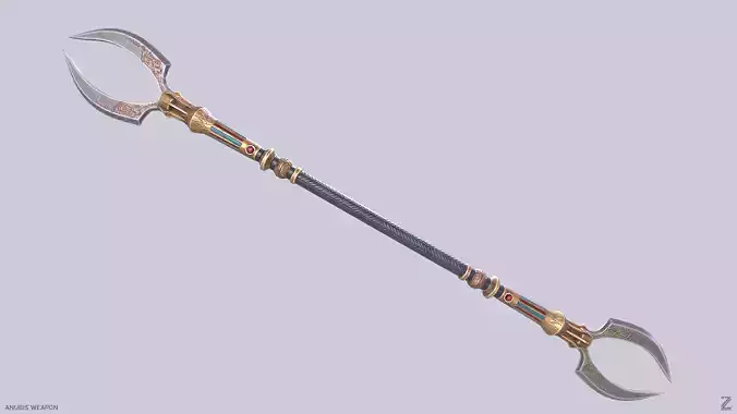 Anubis weapon Low-poly 3D model
