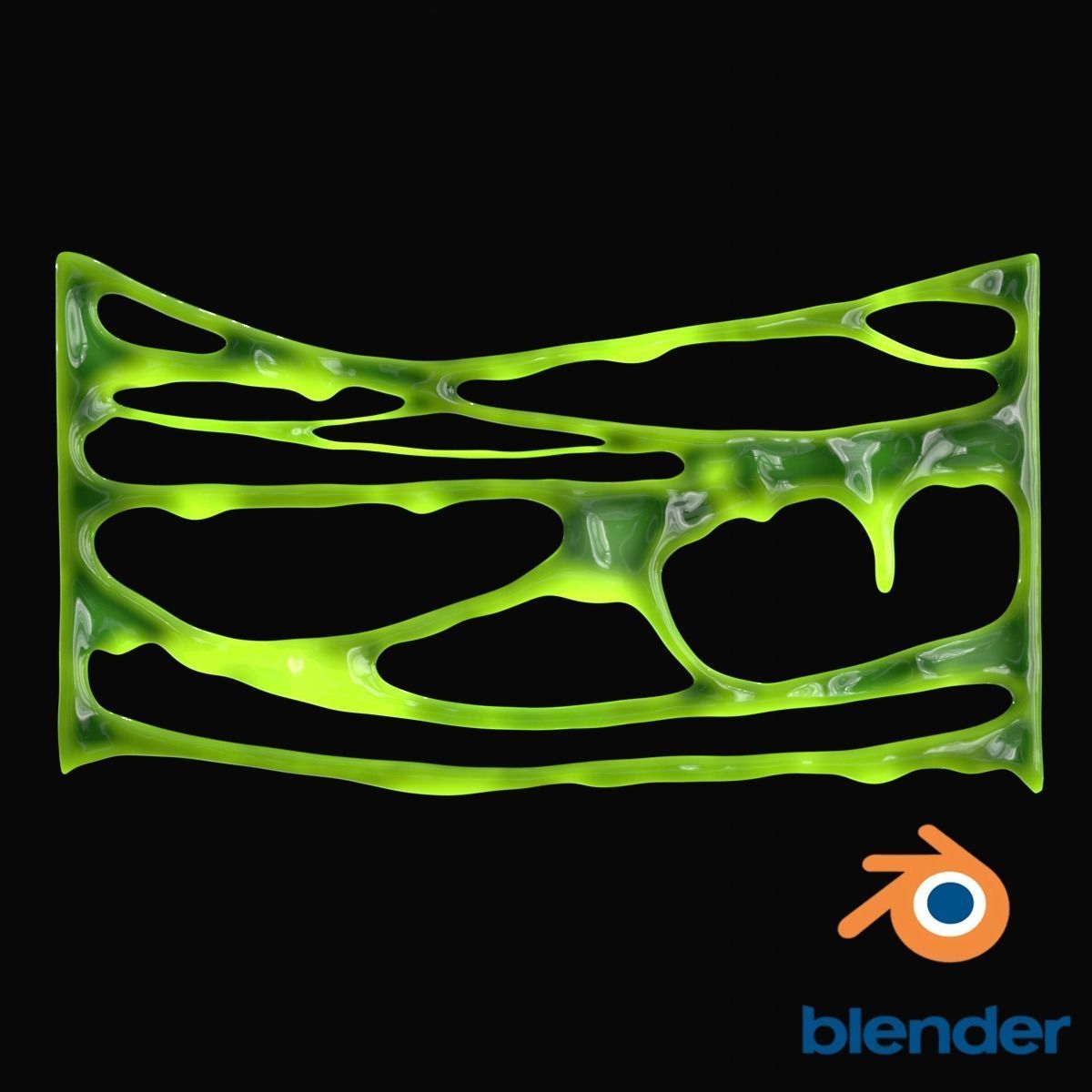 Green Slime v5 Low-poly 3D model_3