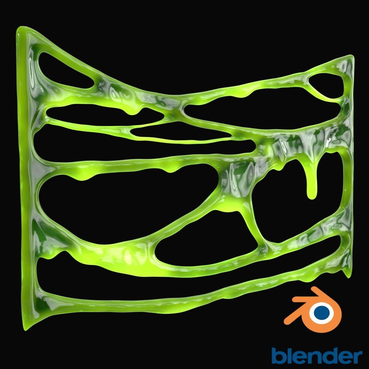 Green Slime v5 Low-poly 3D model_4