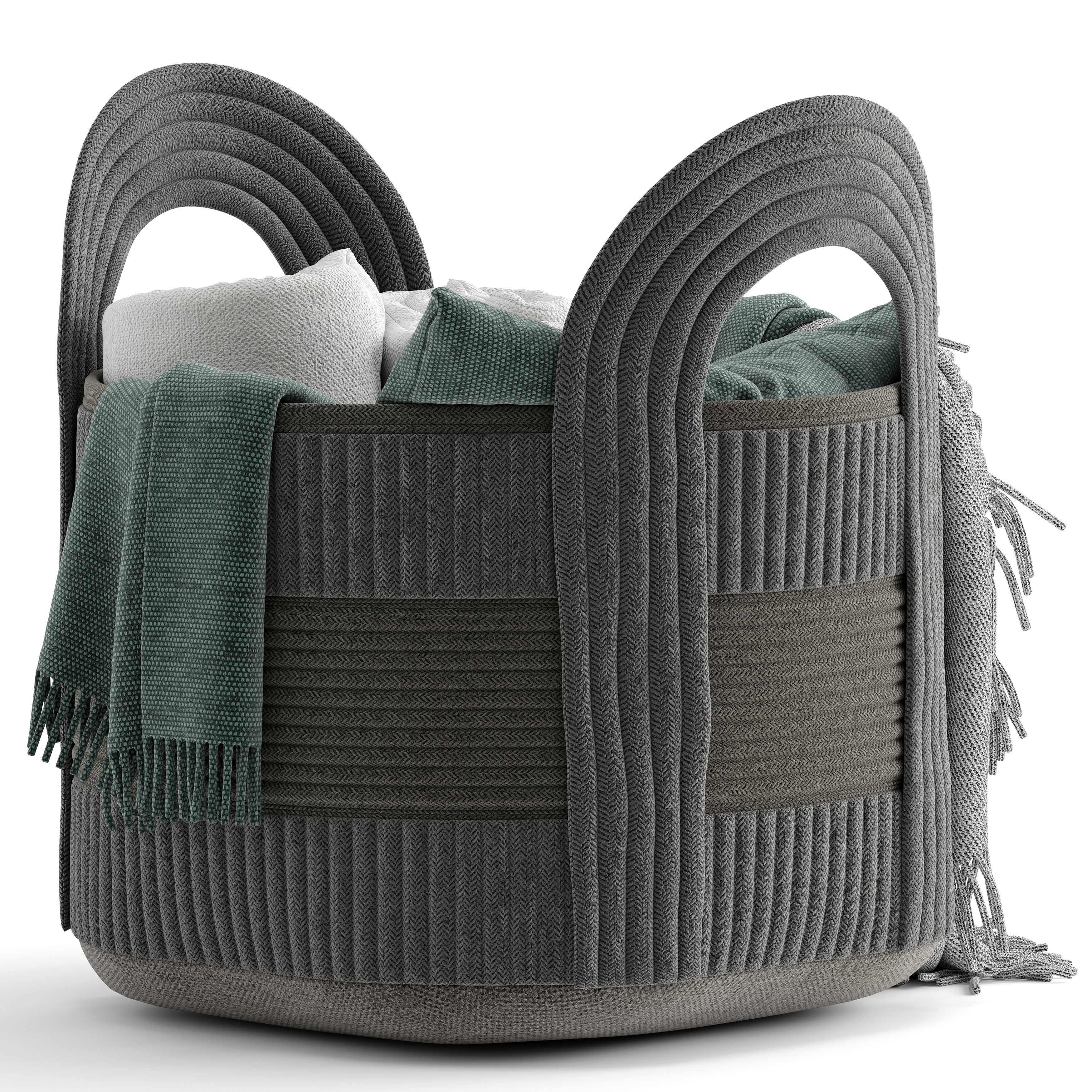 Basket 4 with blanket 3D model_2