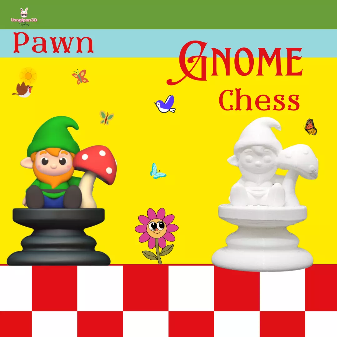 Gnome Chess - Pawn 3D print model_0