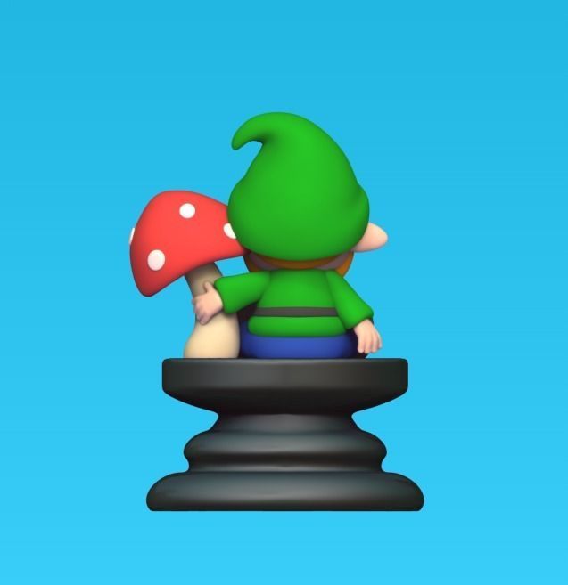 Gnome Chess - Pawn 3D print model_4