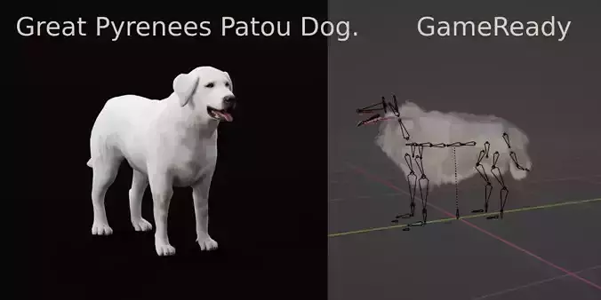 Great Pyrenees Patou Dog 3D model