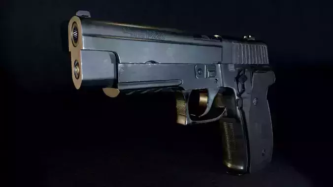 Sig Sauer P226 Pistol Rigged and Animated Low-poly 3D model