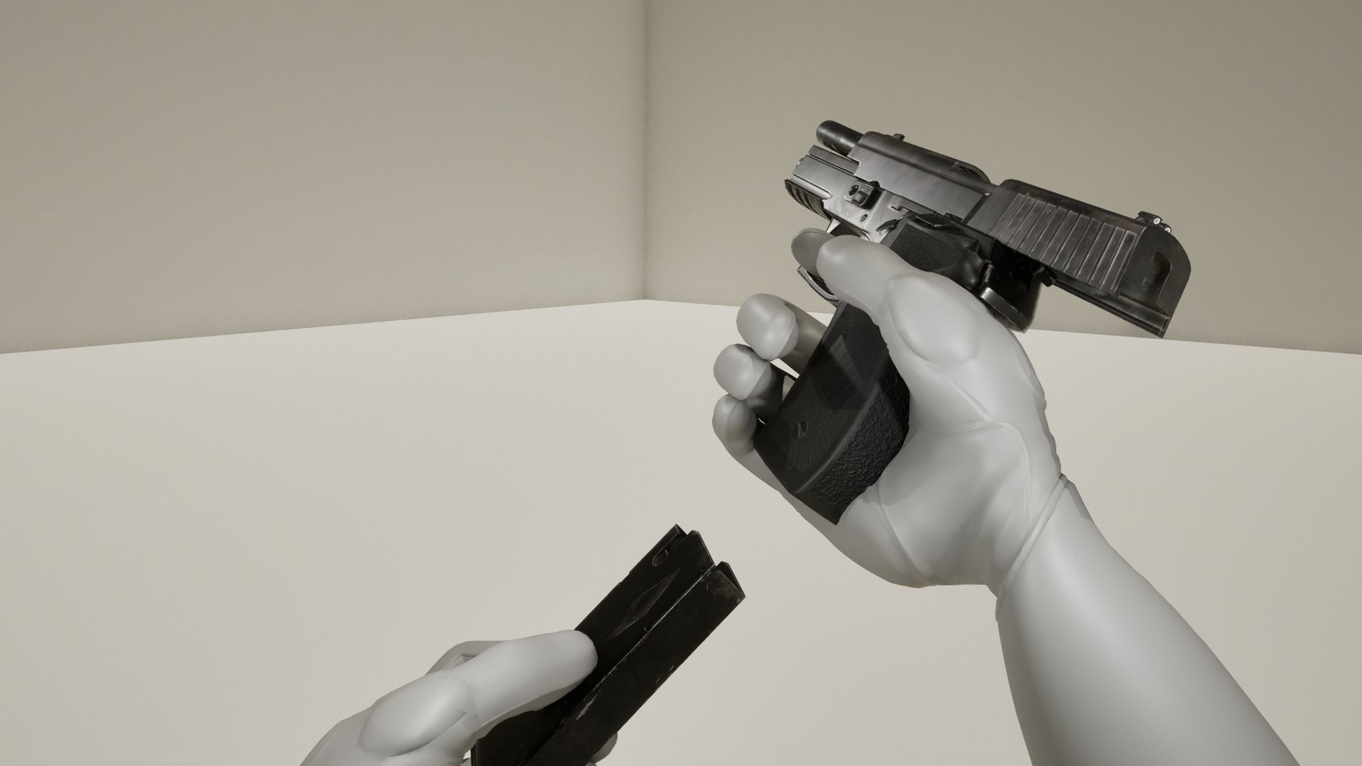 Sig Sauer P226 Pistol Rigged and Animated Low-poly 3D model_6