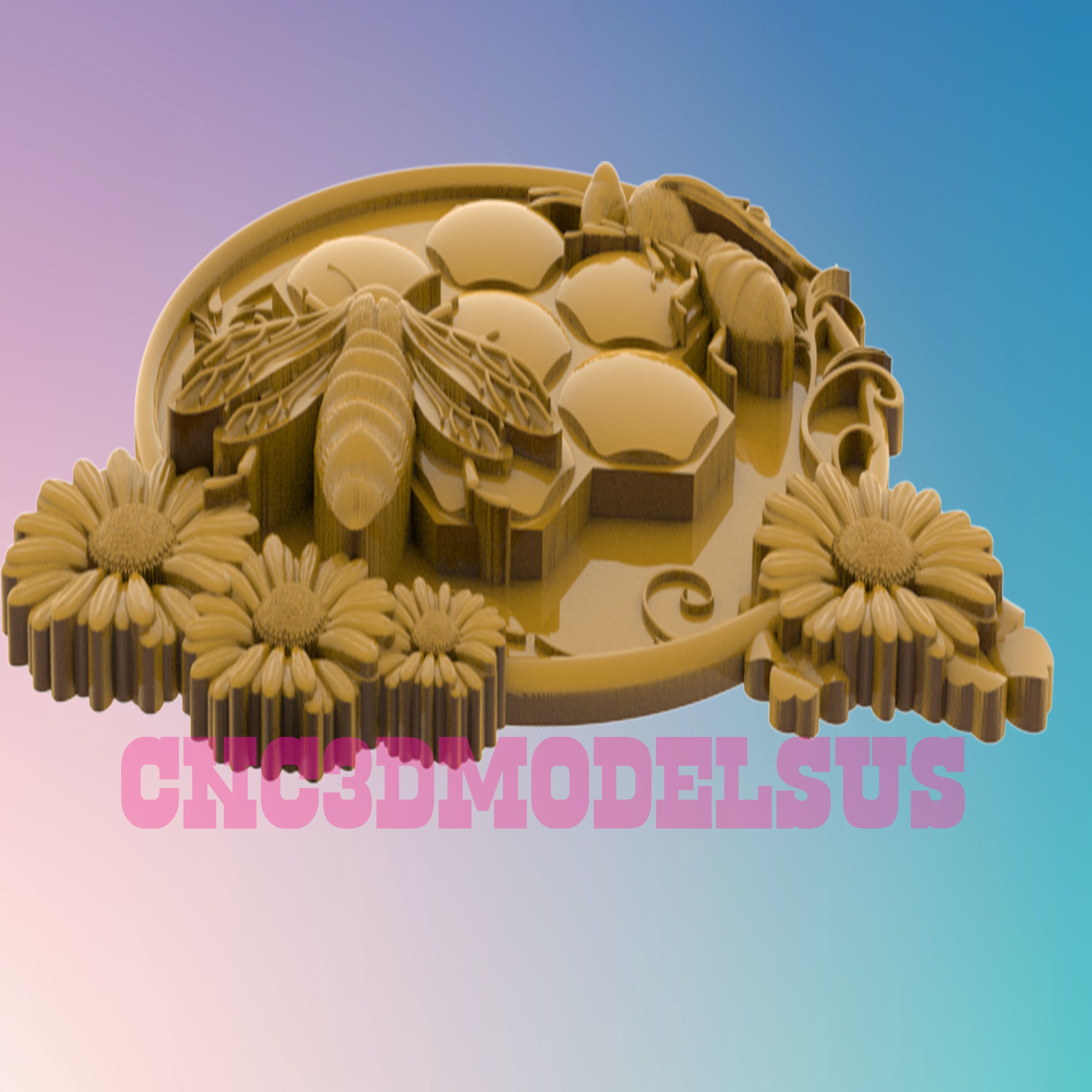 Bees 3D MODEL STL FILE FOR CNC ROUTER LASER 3D print model_3