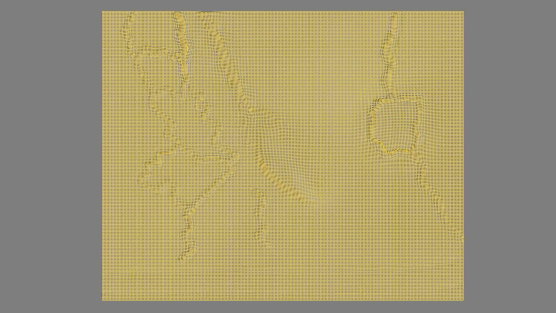 Abandoned WW1 battlefield with a lake 3D model_6