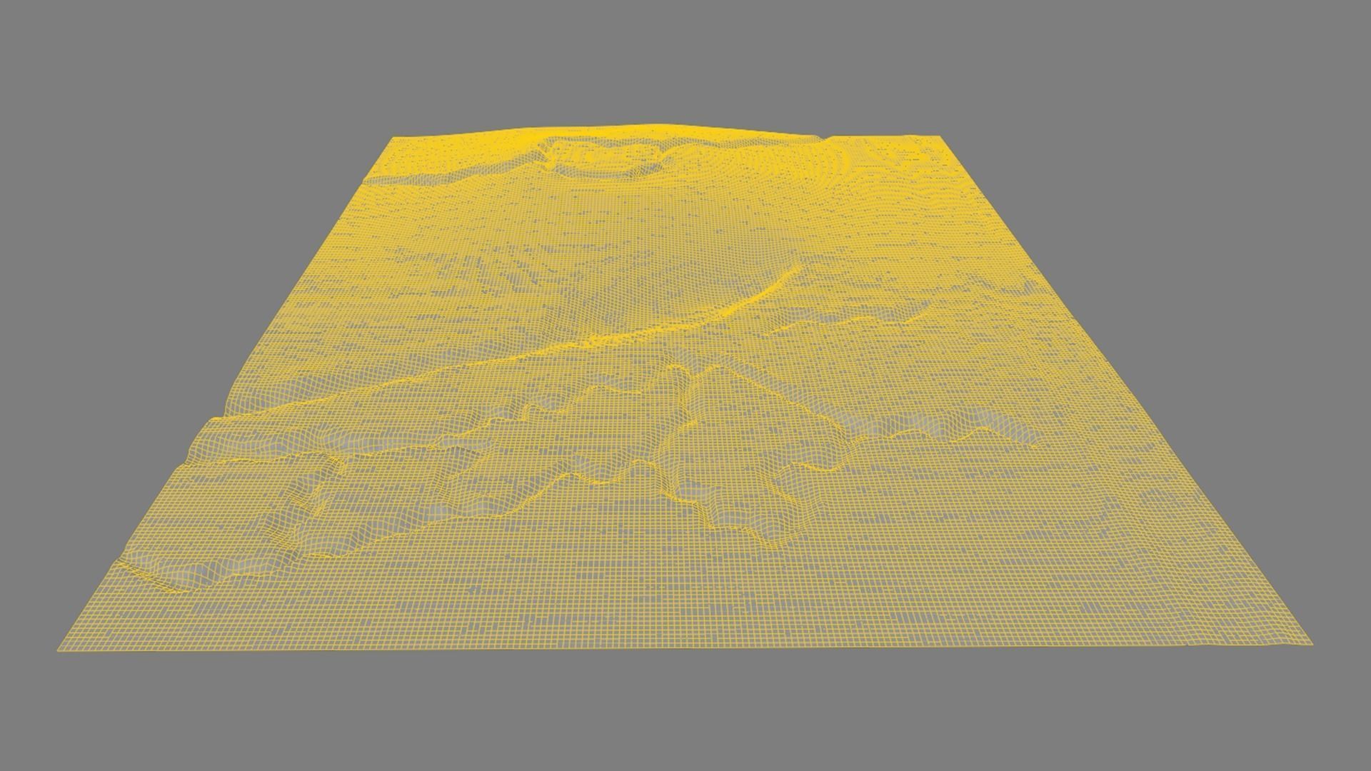 Abandoned WW1 battlefield with a lake 3D model_8