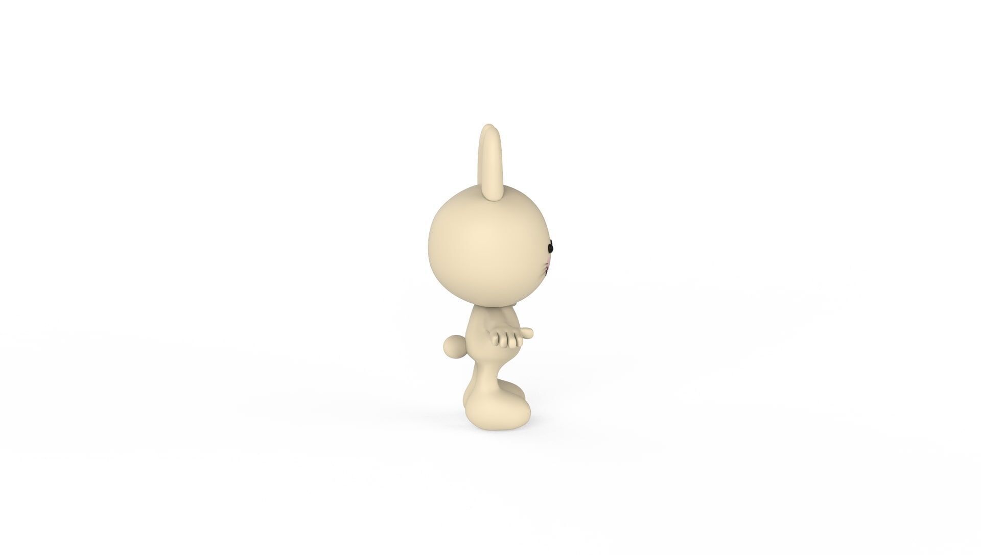 Character013 Rabbit Animal  Low-poly 3D model_10