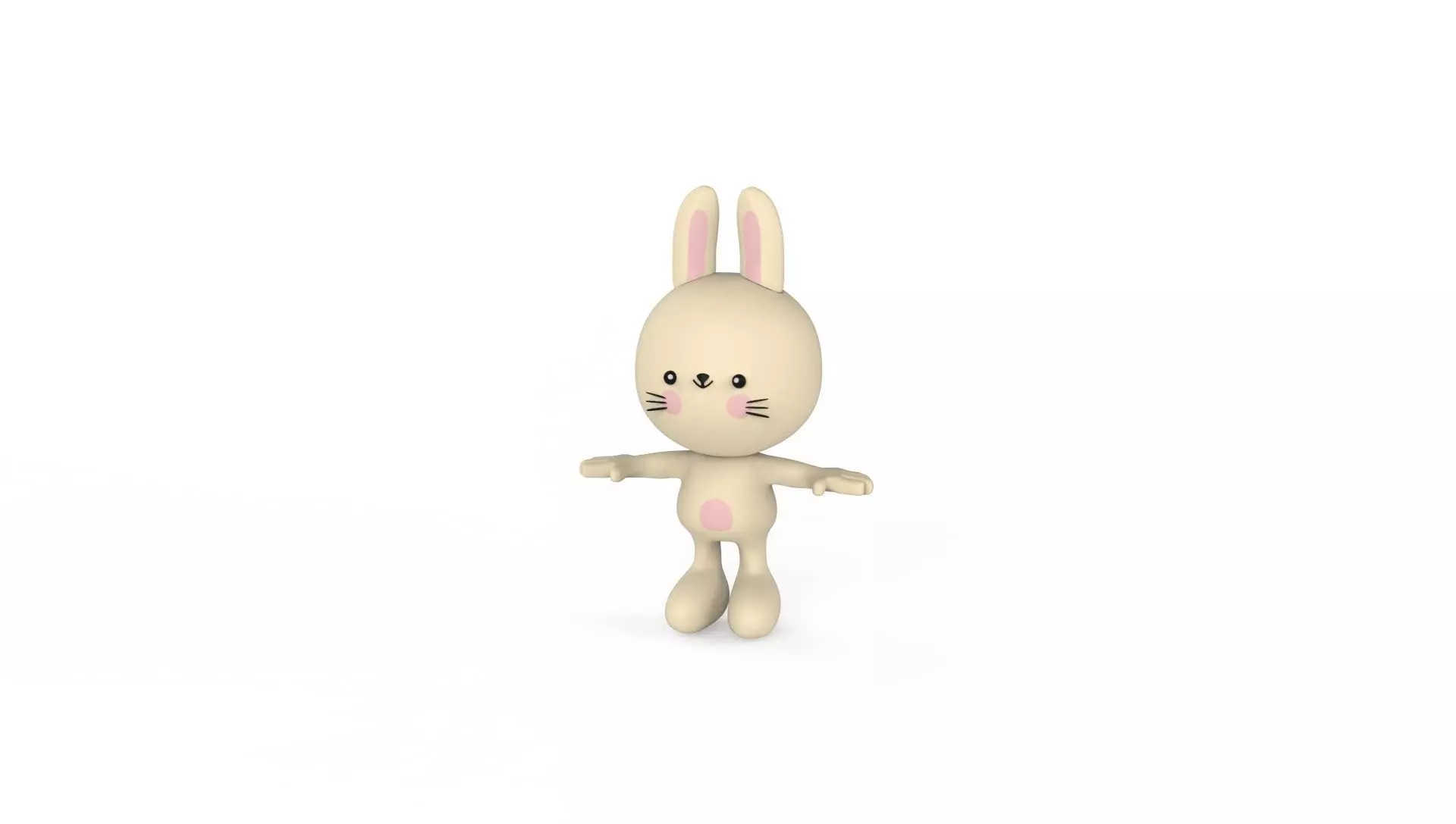 Character013 Rabbit Animal  Low-poly 3D model_0