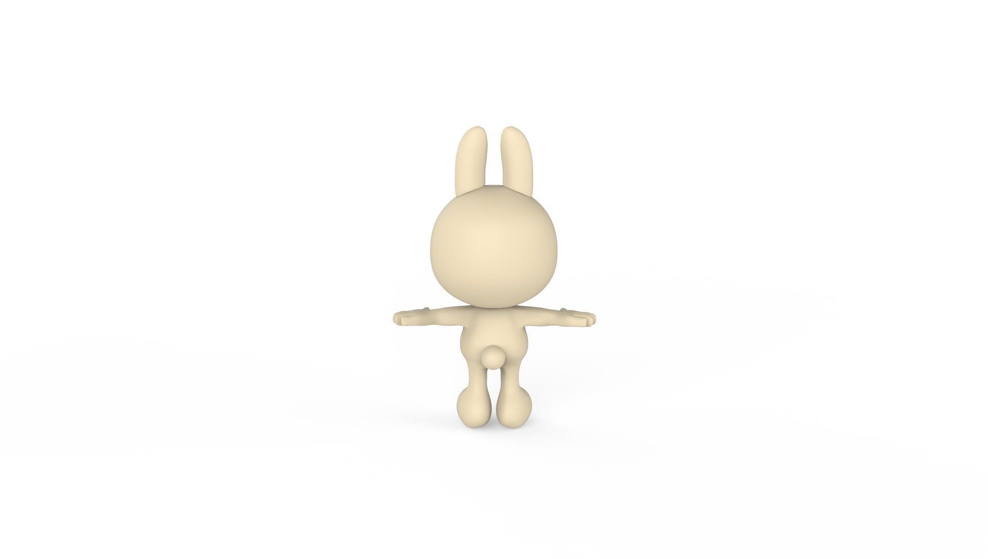 Character013 Rabbit Animal  Low-poly 3D model_6