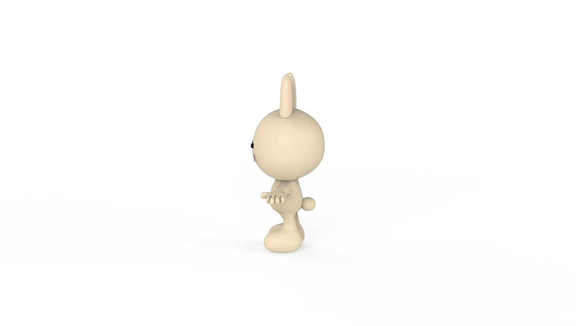 Character013 Rabbit Animal  Low-poly 3D model_3