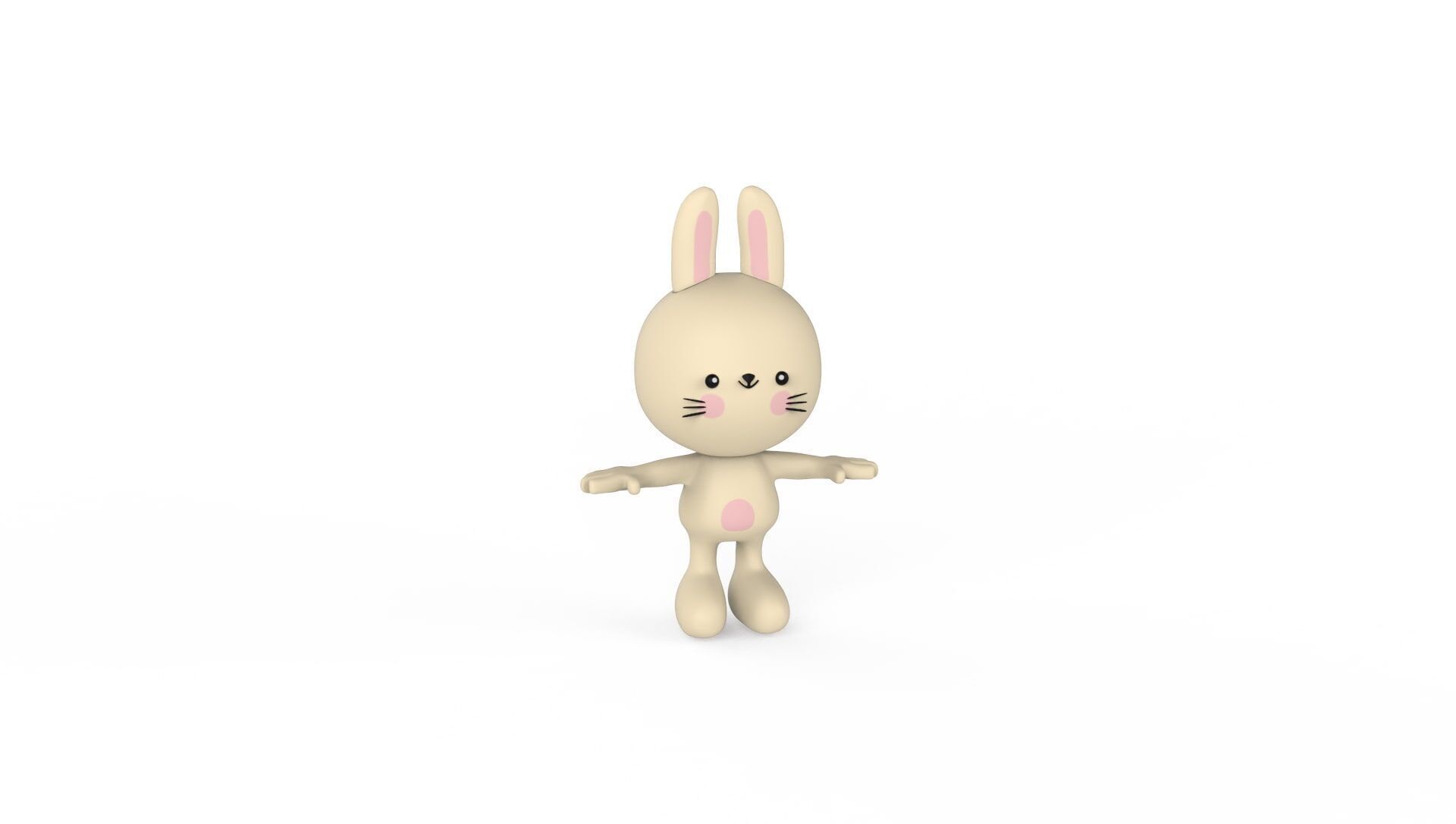 Character013 Rabbit Animal  Low-poly 3D model_13