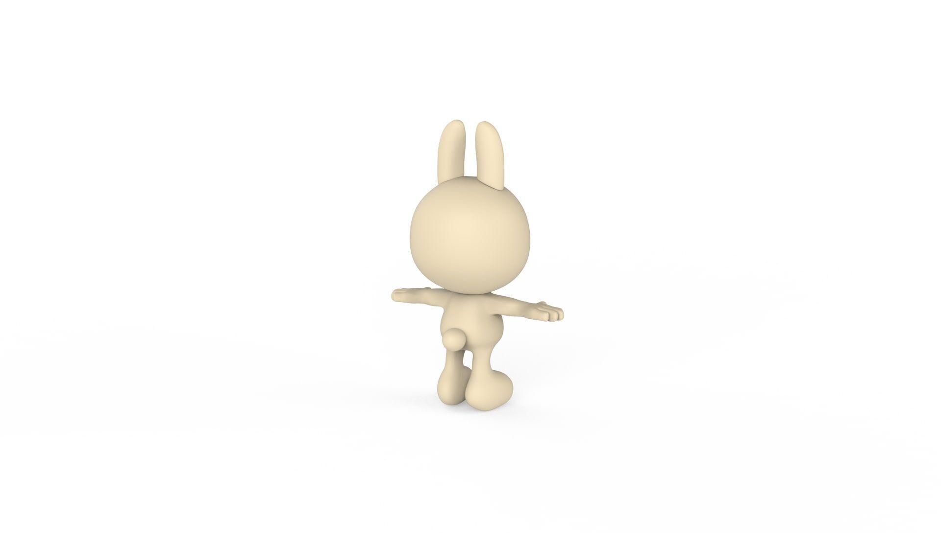 Character013 Rabbit Animal  Low-poly 3D model_7