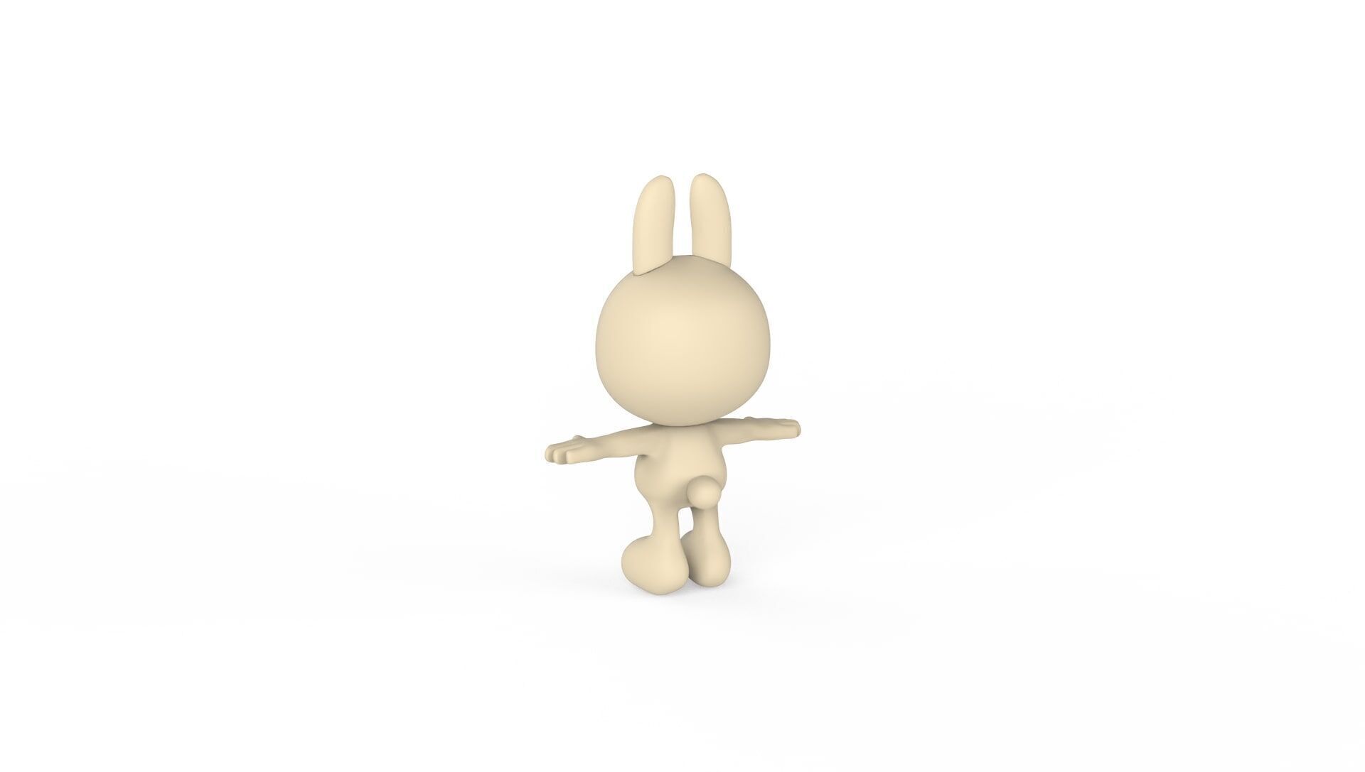 Character013 Rabbit Animal  Low-poly 3D model_5