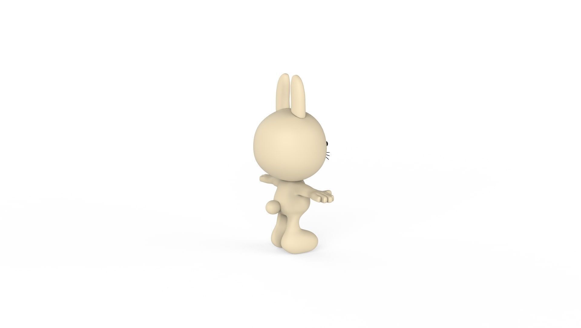 Character013 Rabbit Animal  Low-poly 3D model_8