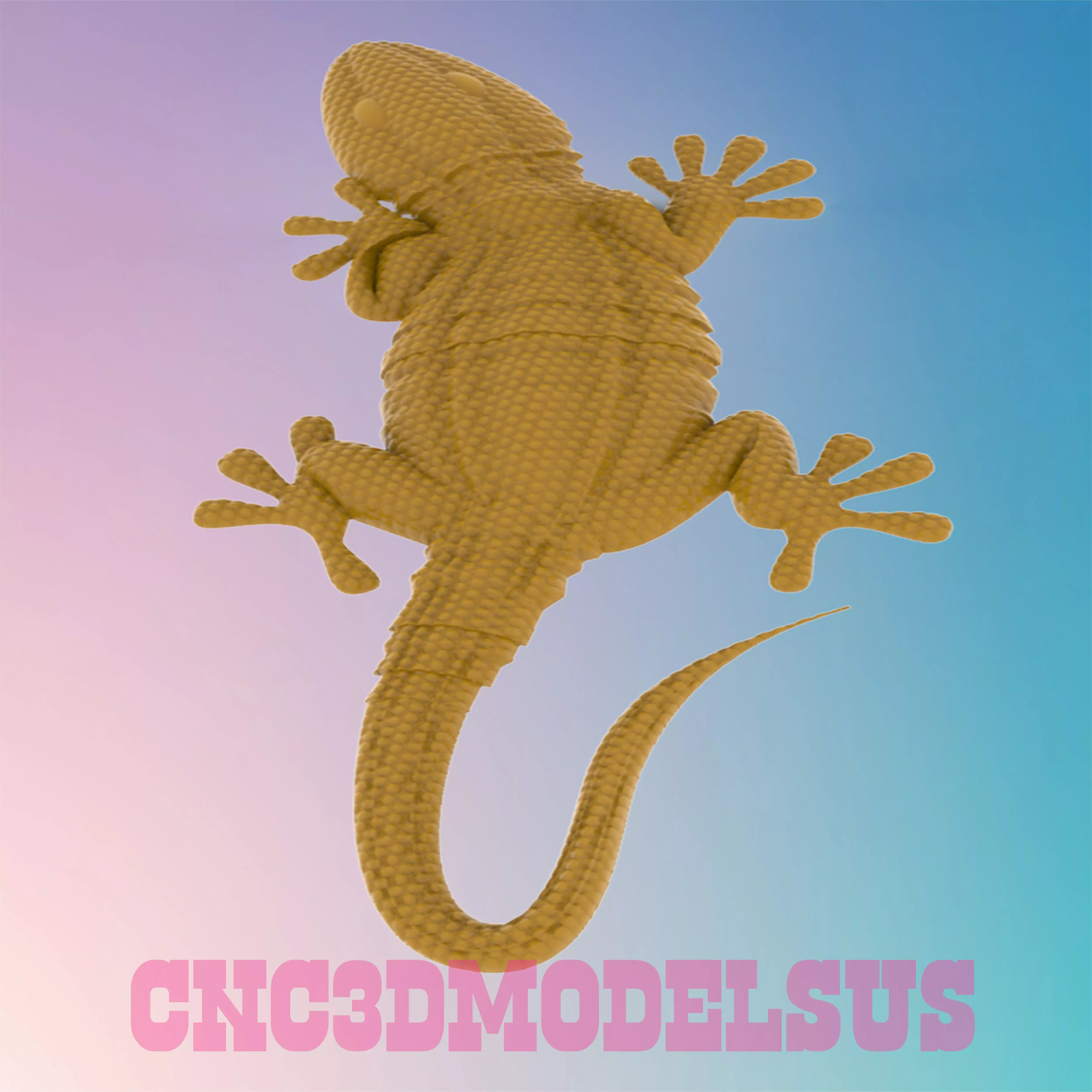 Gecko 3D MODEL STL FILE FOR CNC ROUTER LASER 3D print model