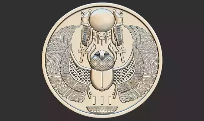 Ancient Egyptian pharaoh scorpion relief 3d printable model cnc  3D print model