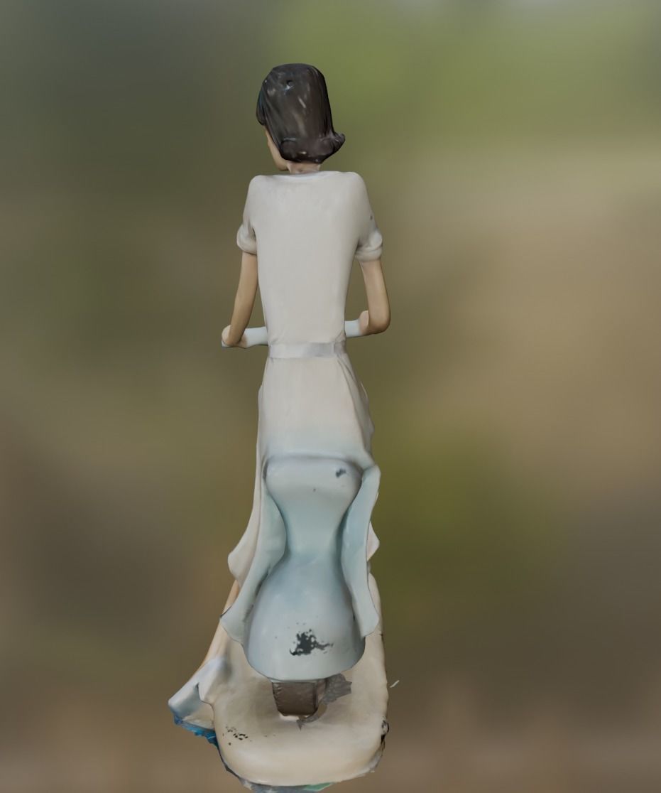 The lady Low-poly 3D model_3