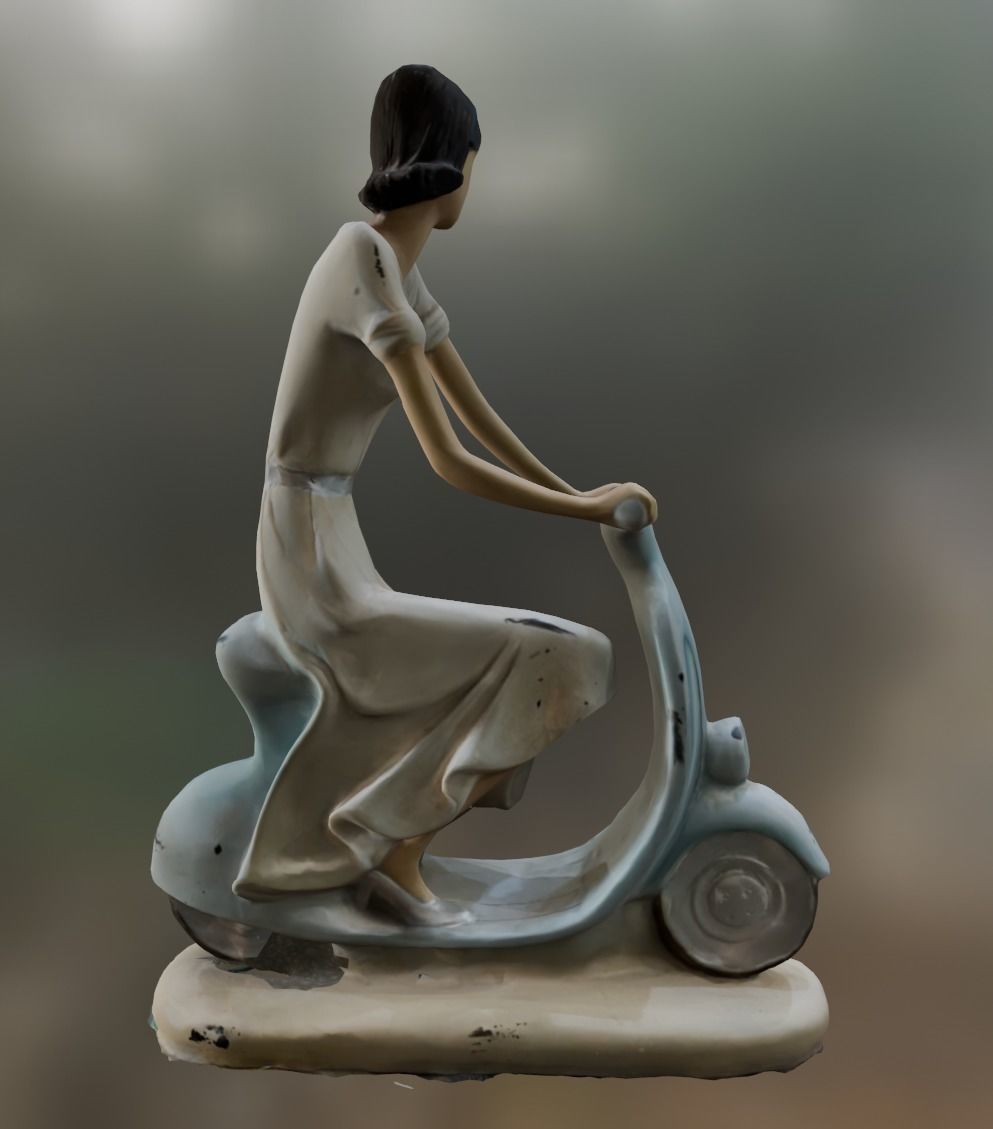 The lady Low-poly 3D model_2