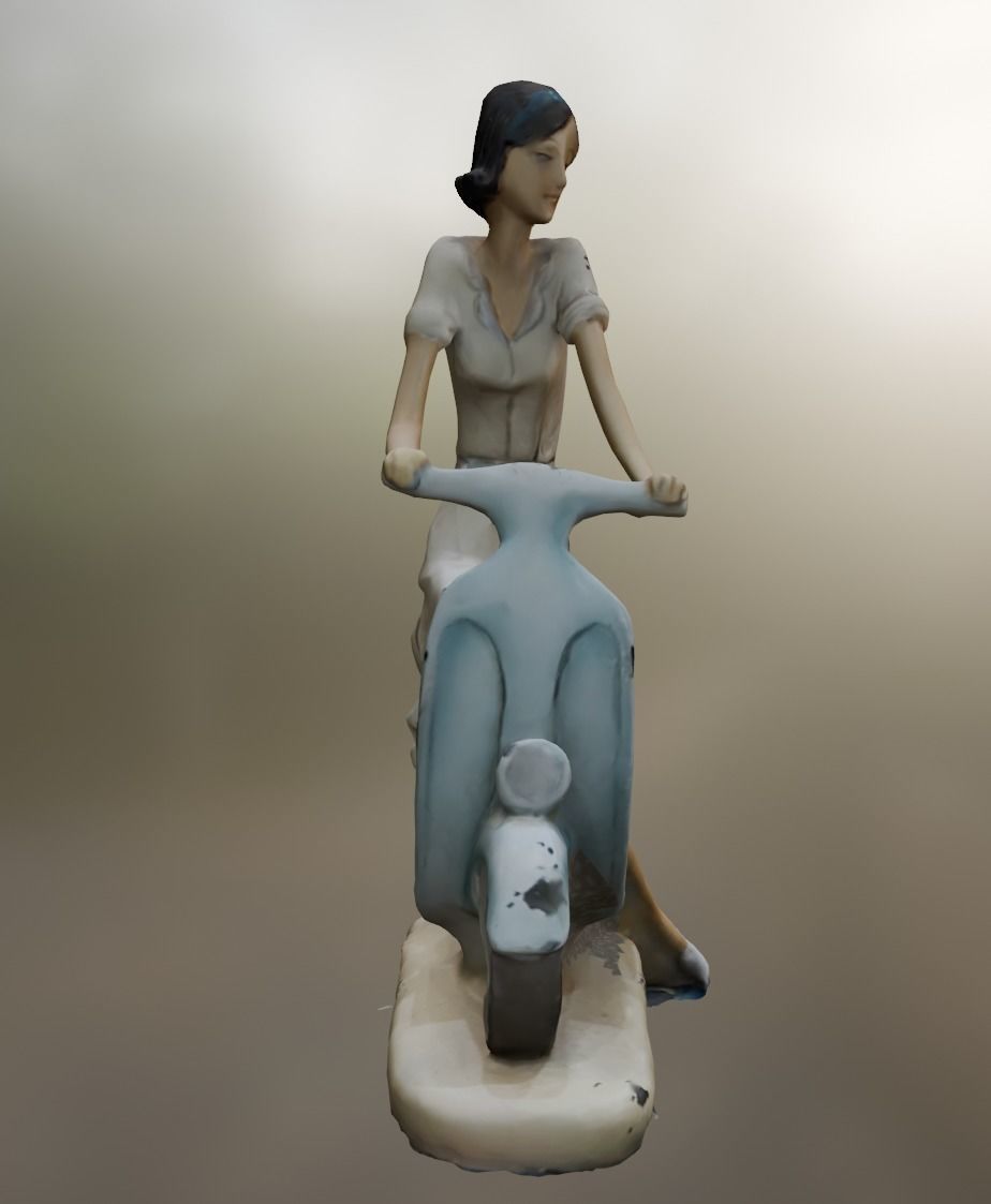 The lady Low-poly 3D model_1