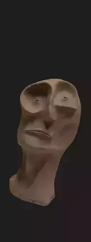 3D model of a clay sculpture