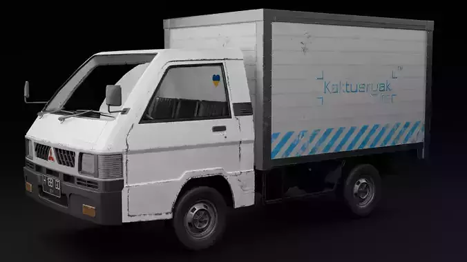 Mitsubishi L300 Mobil Box Low-poly 3D model