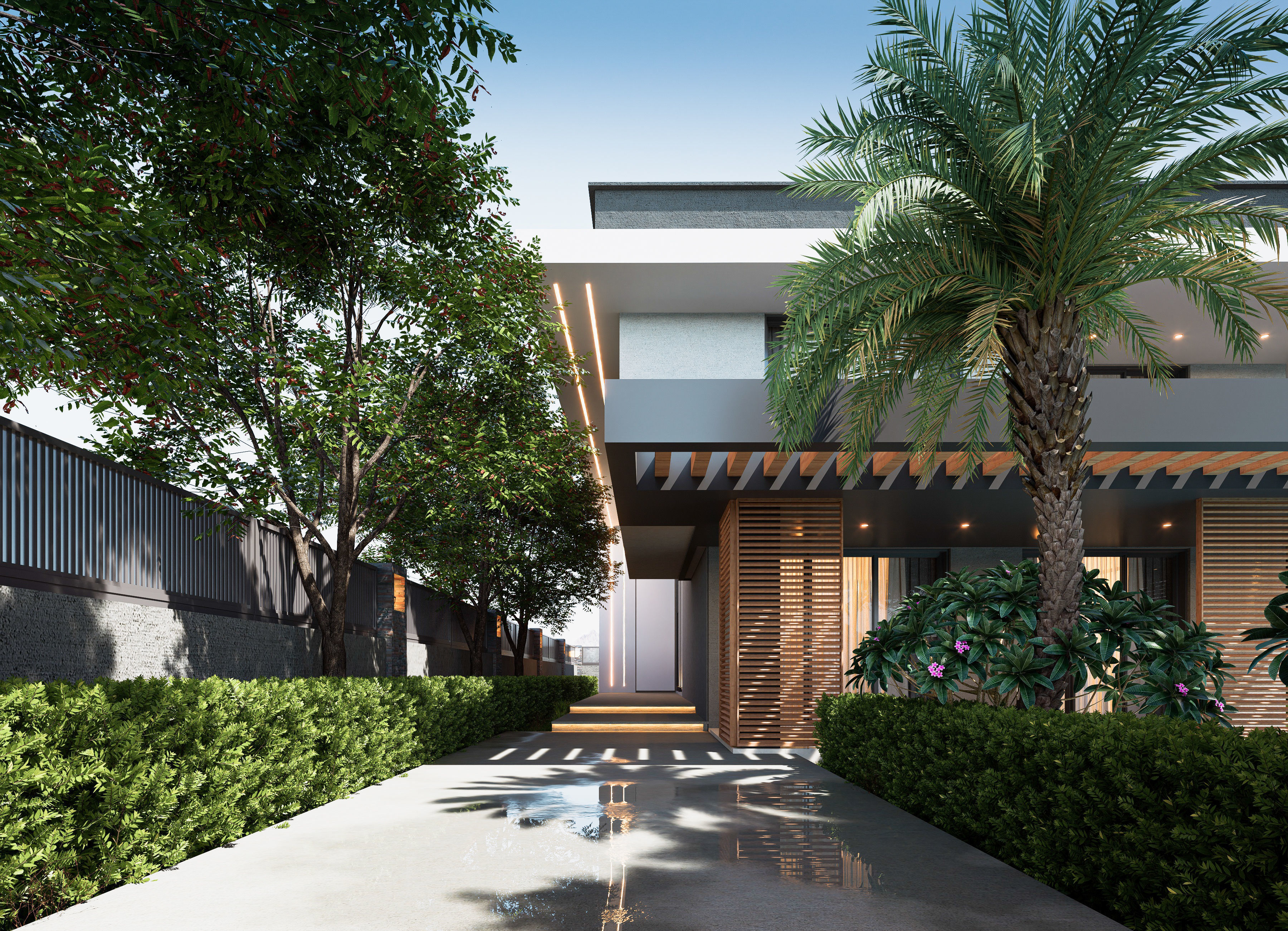 Two modern villas 3D model_7