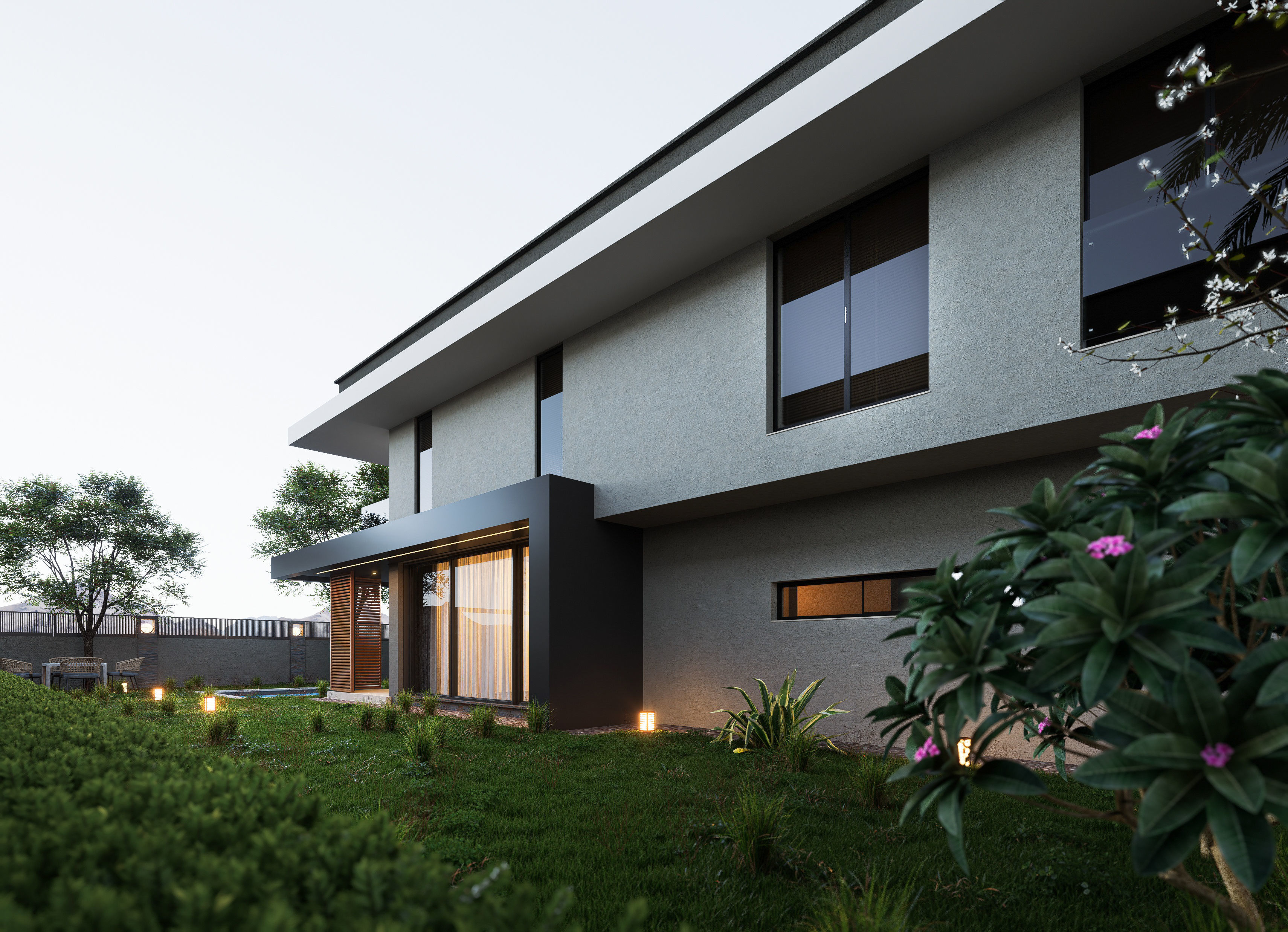 Two modern villas 3D model_9