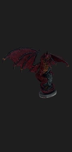 red dragon holding a rock Free 3D model