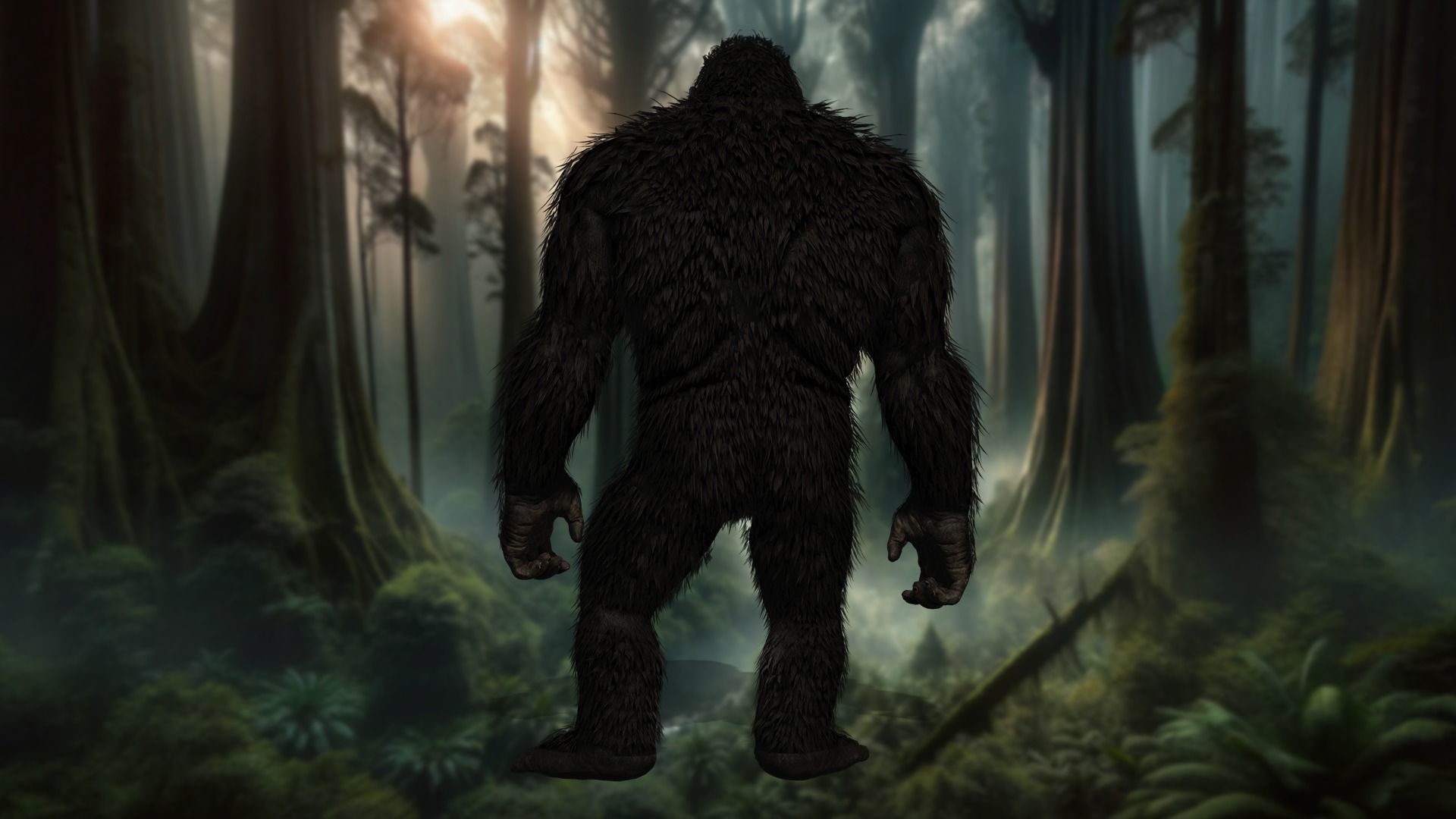 Jungle Sovereign Realistic Gorilla King Kong Low-poly 3D model_19