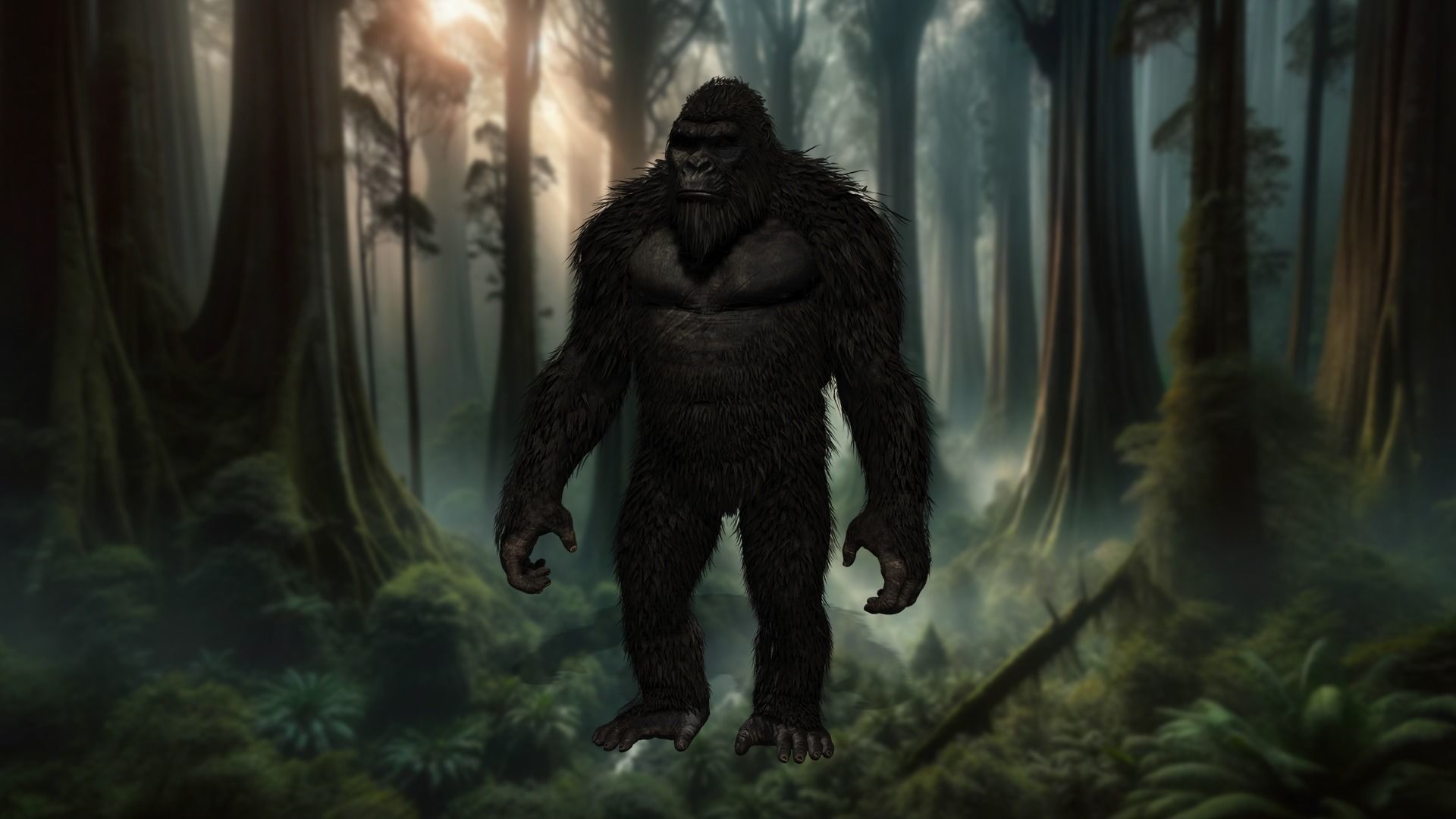 Jungle Sovereign Realistic Gorilla King Kong Low-poly 3D model_1
