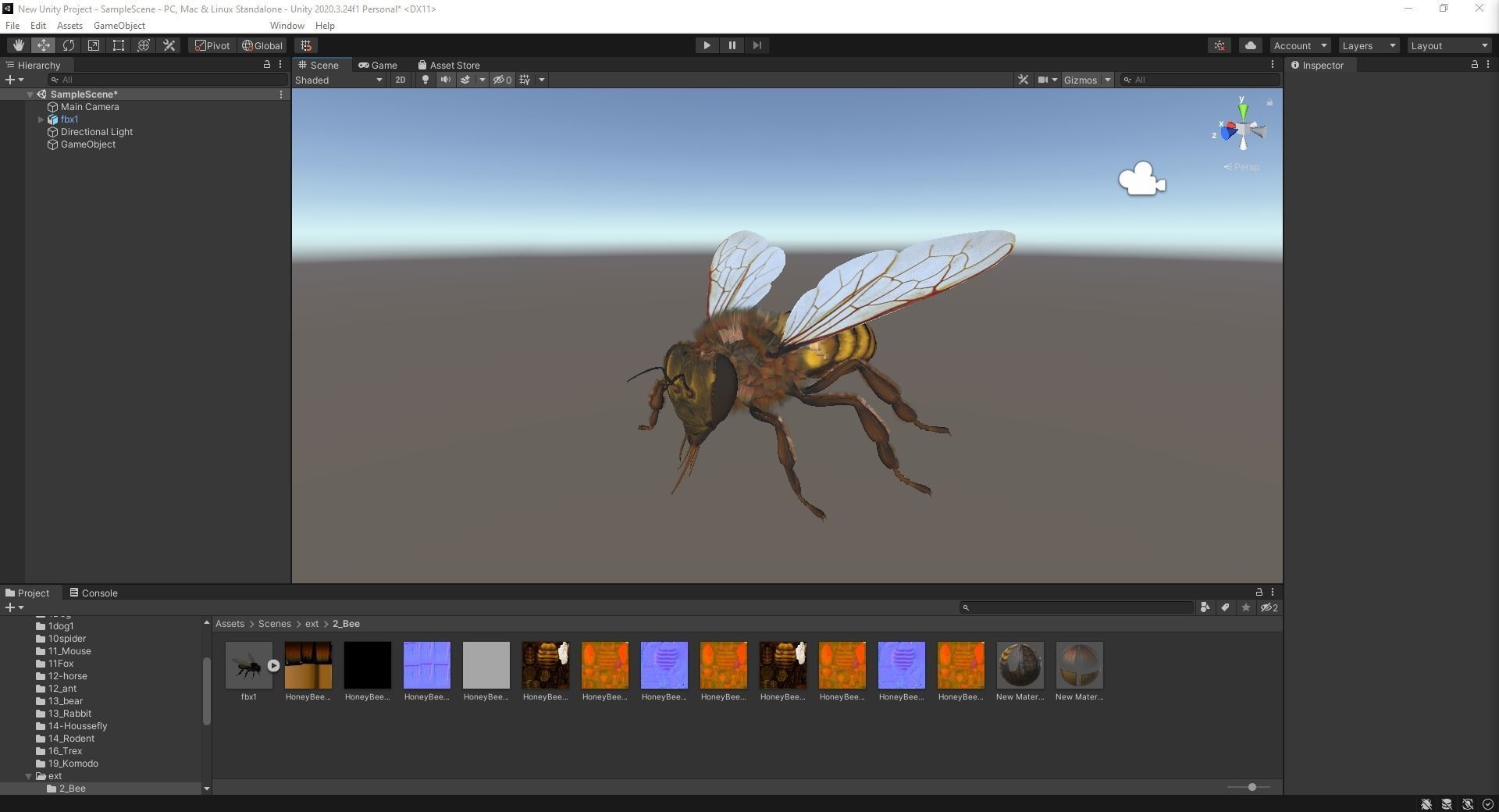 Honey Navigator Realistic Bee Low-poly 3D model_15