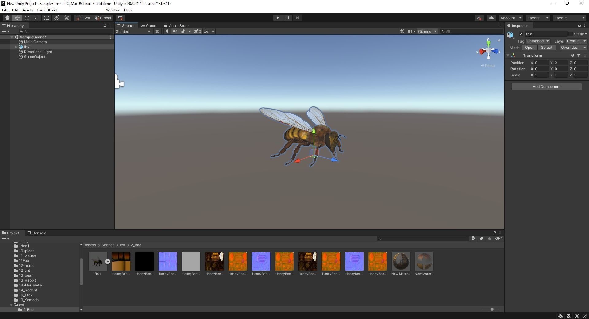 Honey Navigator Realistic Bee Low-poly 3D model_14